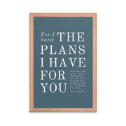 Jeremiah 29:11 Warm Blues Cadet Blue Blue 12x18