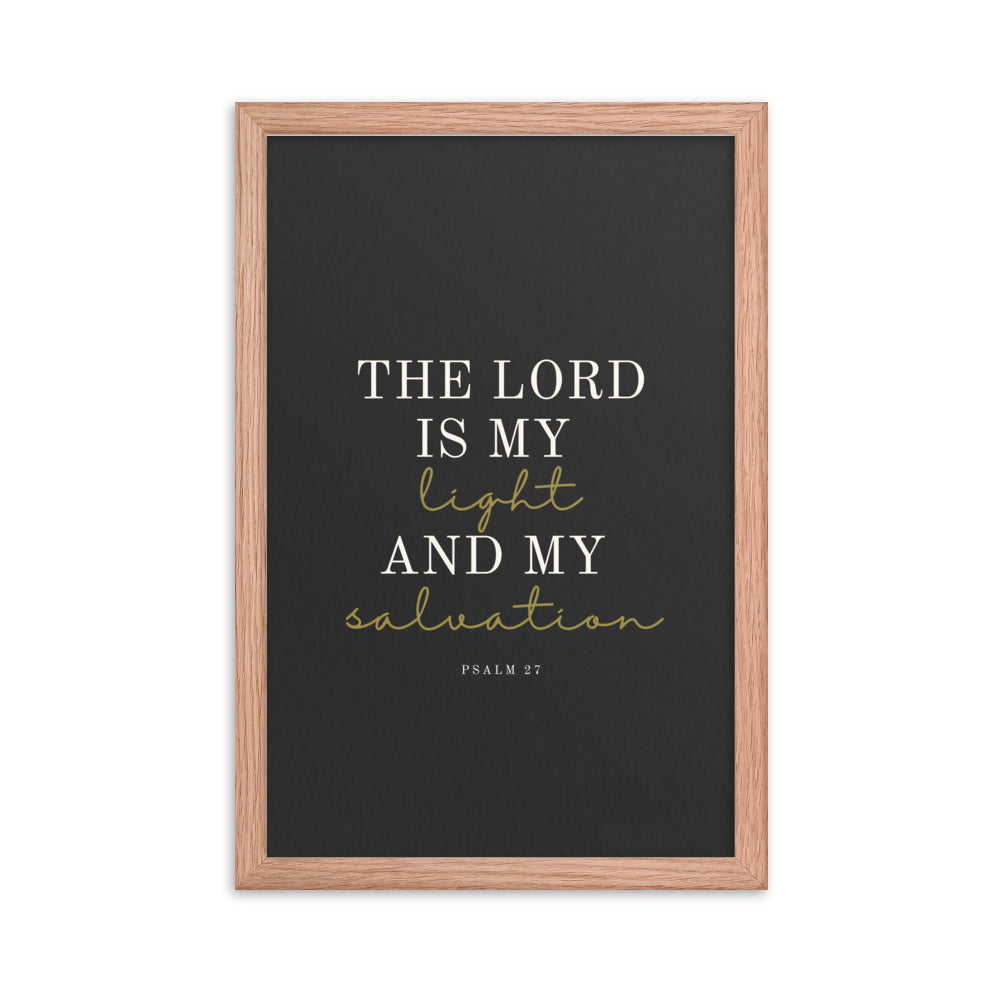 Psalm 27 Quote On dark Background 12x18