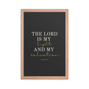 Psalm 27 Quote On dark Background 12x18