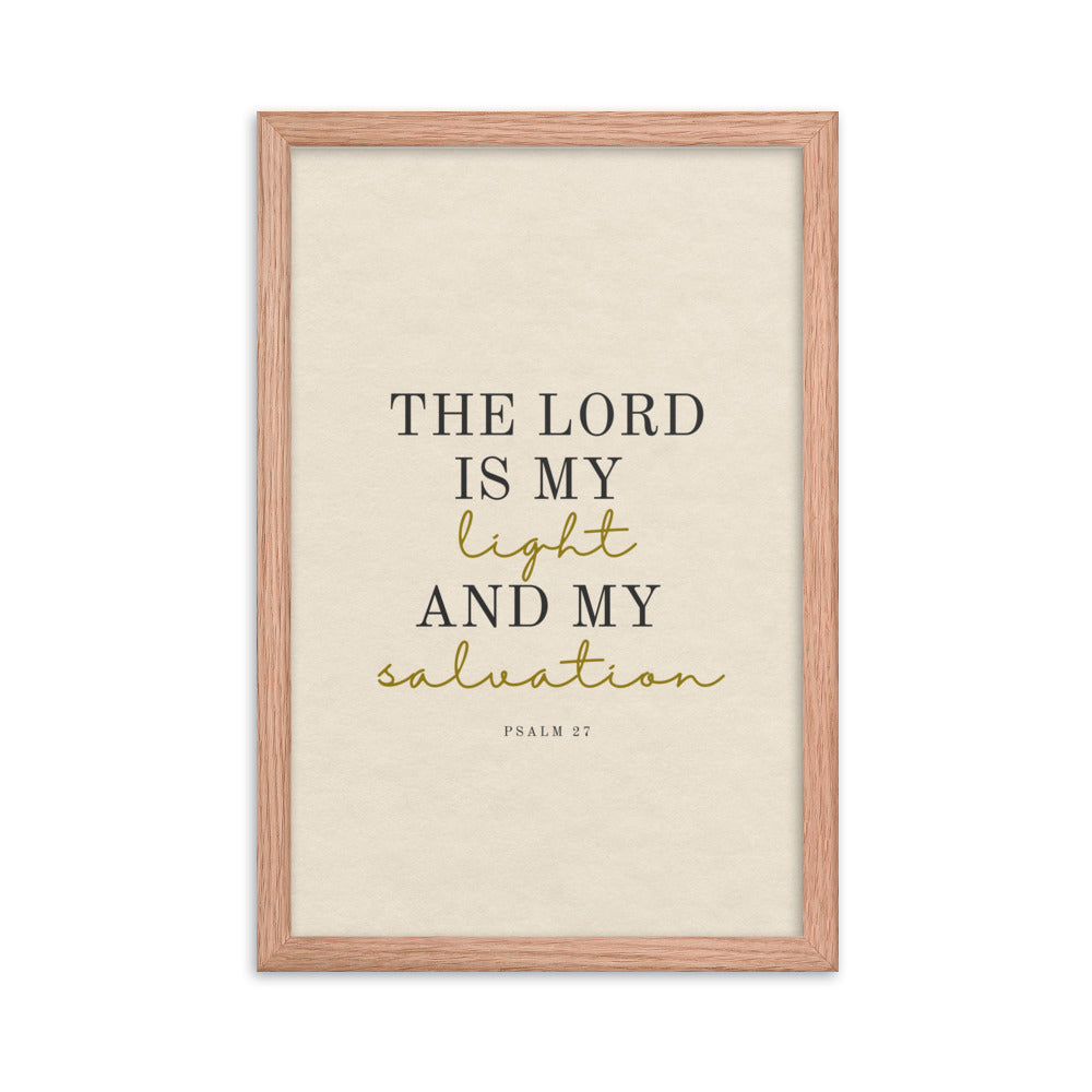 Psalm 27 Quote On light Background 12x18