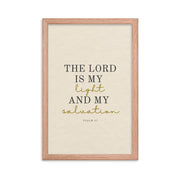 Psalm 27 Quote On light Background 12x18