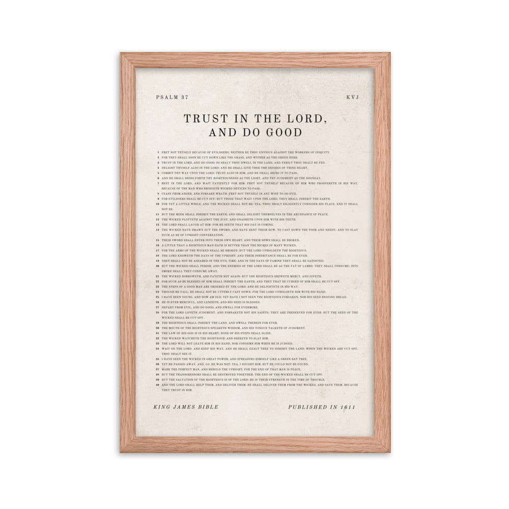 Psalm 37 Entire Chapter On Beige  