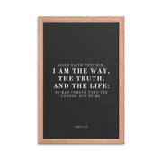 John 14:6 Black 12x18