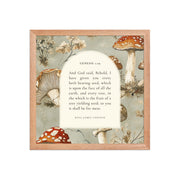 Genesis 1:29 Botanical Mushrooms Background  