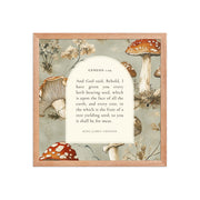 Genesis 1:29 Botanical Mushrooms Background  