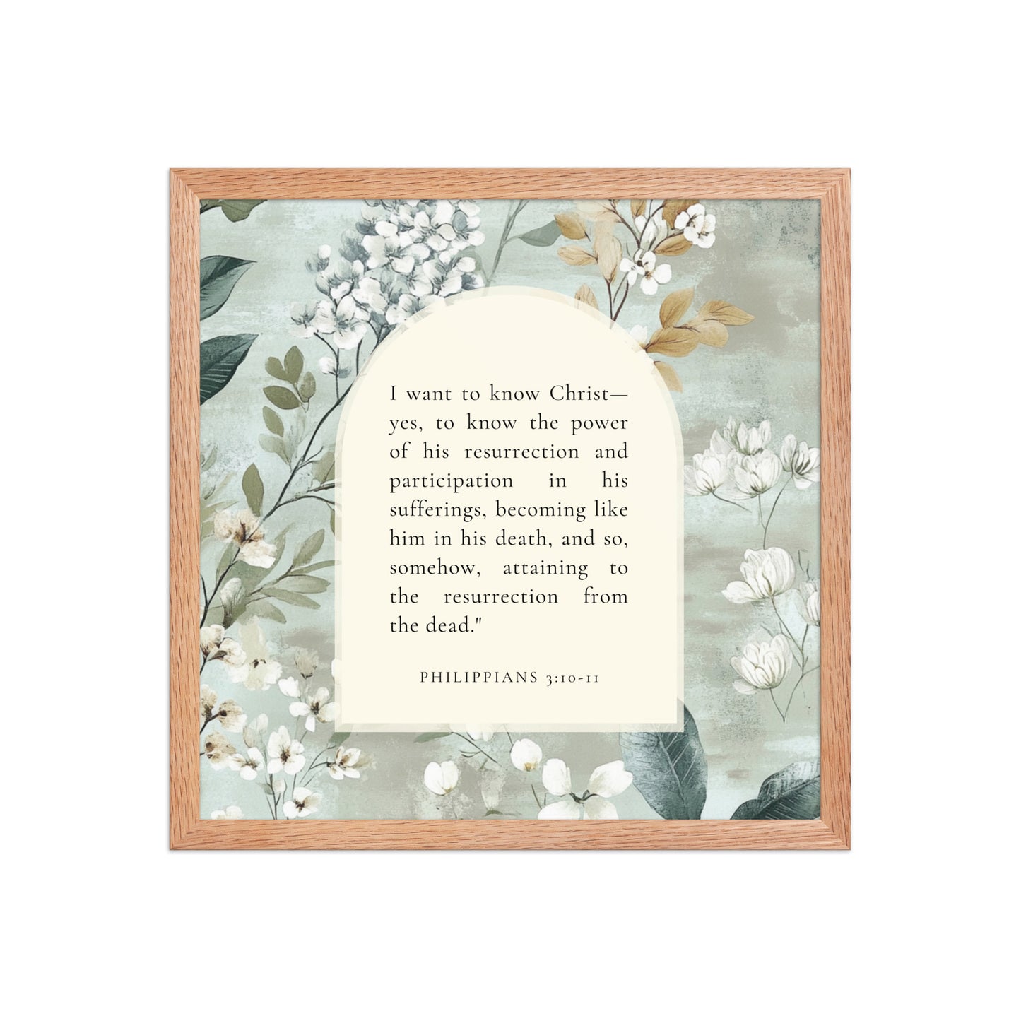 Philippians 3:10-11 –  Vintage Flower Arche  