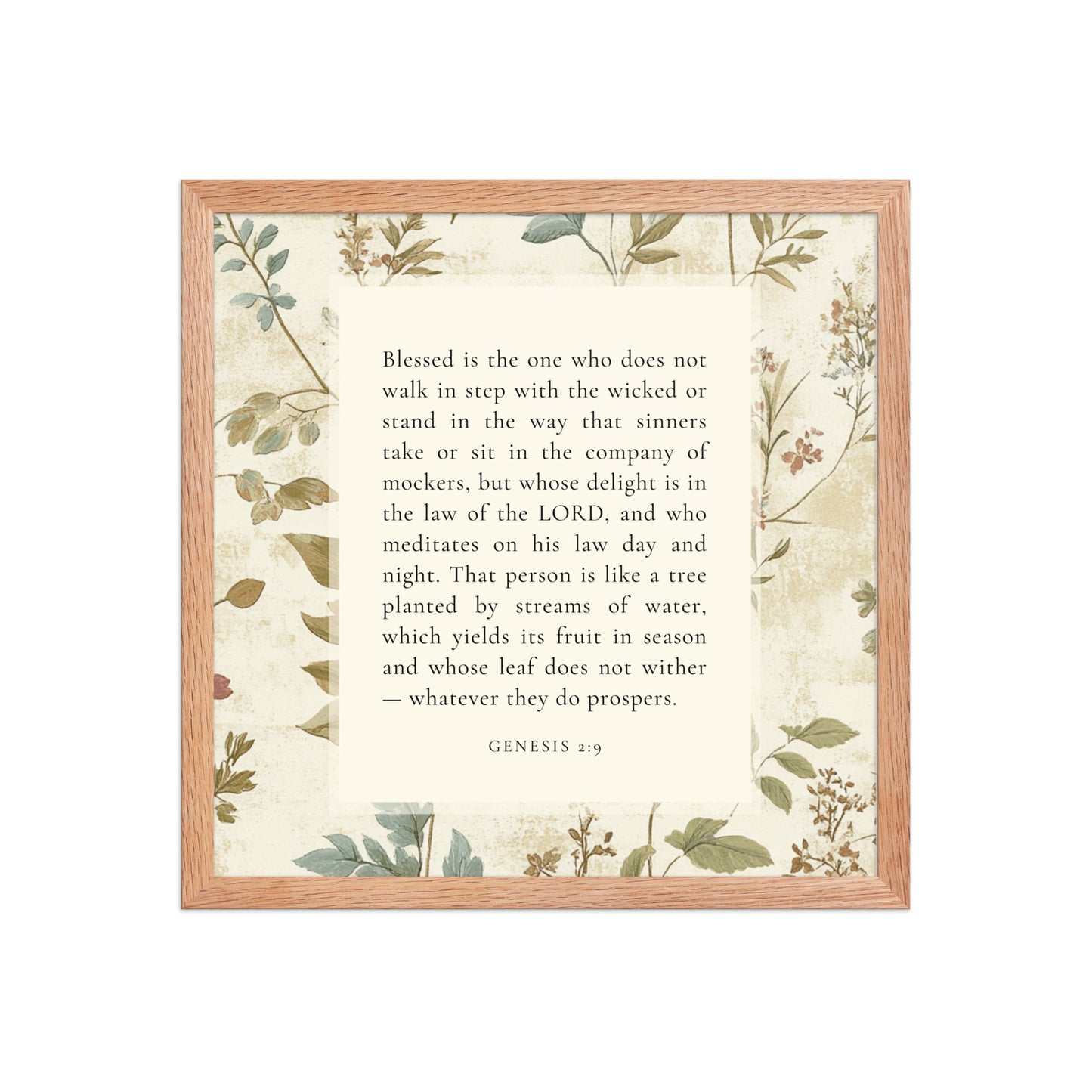 Genesis 2:9 - Botanic Floral Background  