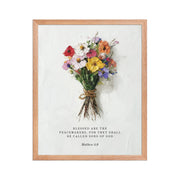 Matthew 5:9 With Flower Bouquet  