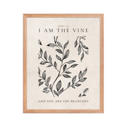John 15:5 Vintage Floral On Beige Background