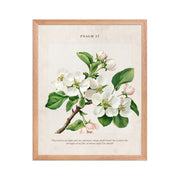 Psalm 27 Quote Vintage Floral On Beige Background  