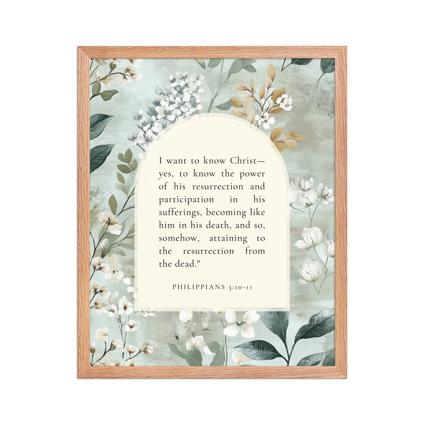 Philippians 3:10-11 –  Vintage Flower Arche  