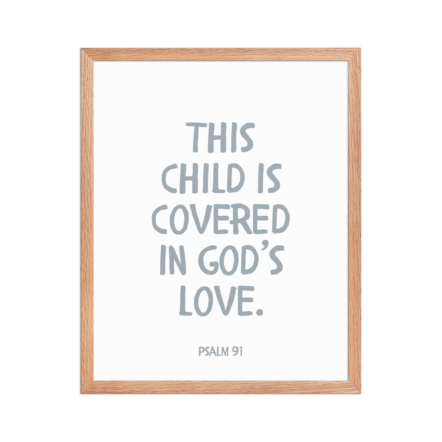 Psalm 91 Verse - A Soft Nursery Wall Art Print
