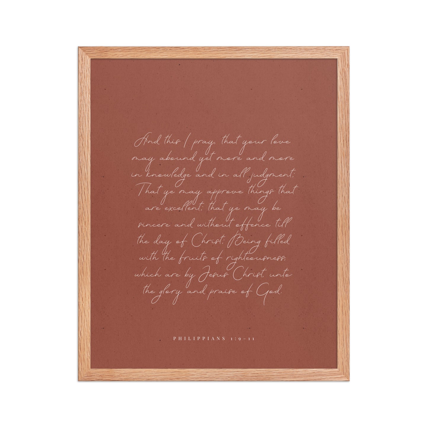 “Abound in Love” – Philippians 1:9–11 KJV Scripture Wall Art