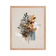 Matthew 7:24–25 Floral Wall Art, "Build on the Rock    Unframed Matte Paper / 11″×14″-Unframed Matte Paper / 12″×16″-Unframed Matte Paper / 12″×18″-Unframed Matte Paper / 16″×20″-Unframed Matte Paper / 18″×24″ 