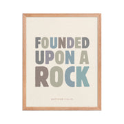 Matthew 7:24-25 Wall Art - "Founded Upon a Rock" Framed print    Black / 8″×10″-Black / 11″×14″-Black / 12″×16″-Black / 12″×18″-Black / 16″×20″ 