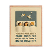 Psalm 4:8 Nursery Wall Art    Unframed Matte Paper / 8″×10″-Unframed Matte Paper / 11″×14″-Unframed Matte Paper / 12″×16″-Unframed Matte Paper / 12″×18″-Unframed Matte Paper / 16″×20″ 