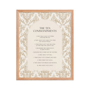 The Ten Commandments: Arch Design Print with Roman Numerals or List    Unframed Matte Paper / 8″×10″ / List-Unframed Matte Paper / 8″×10″ / Roman Numerals-Unframed Matte Paper / 11″×14″ / List-Unframed Matte Paper / 11″×14″ / Roman Numerals-Unframed Matte Paper / 12″×16″ / List 