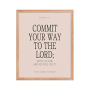 Commit Your Way: Psalm 37:5 Premium Matte Bible Verse Art