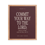 Commit Your Way: Psalm 37:5 Premium Matte Bible Verse Art