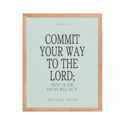 Commit Your Way: Psalm 37:5 Premium Matte Bible Verse Art
