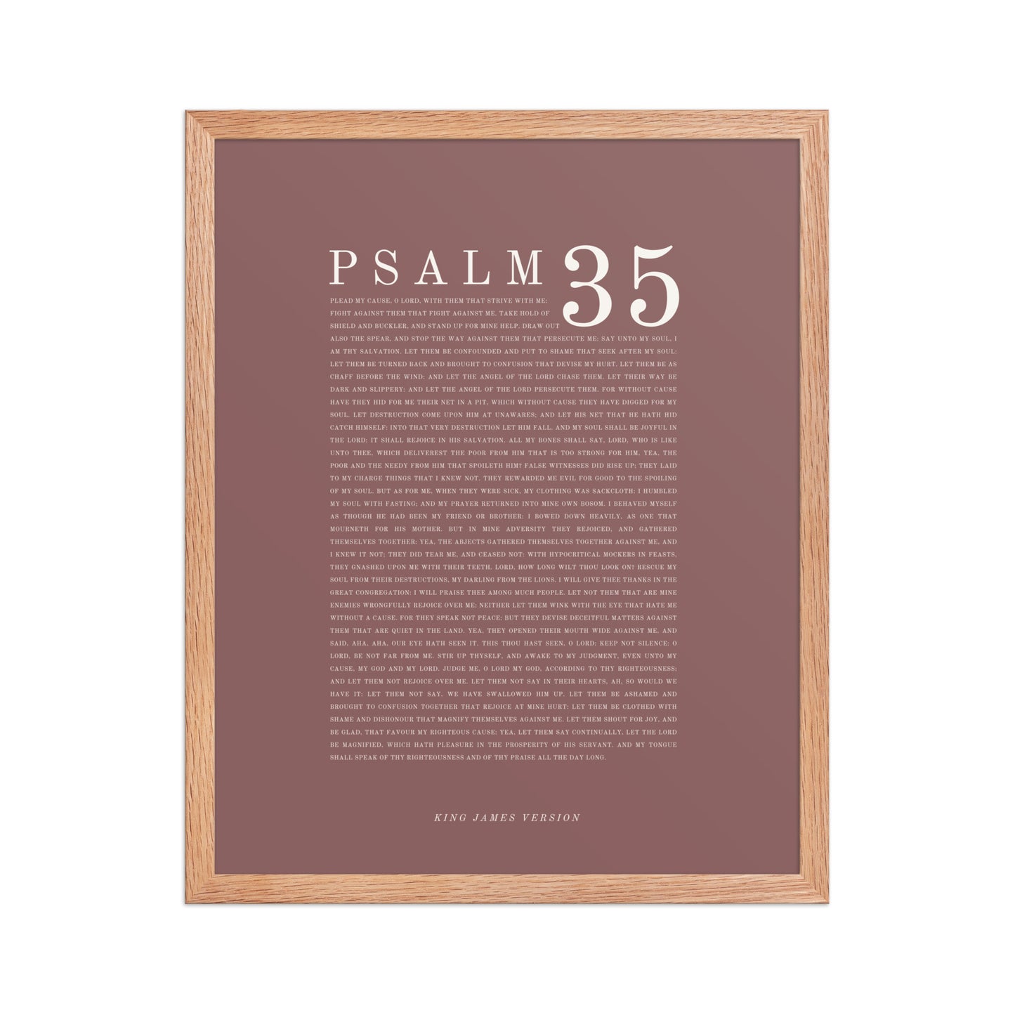 Psalm 35 Full Chapter Wall Art | Complete Scripture Print