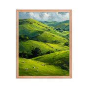 He Left the 99 Jesus and lamb Christian wall art in a framed poster studio mockup.