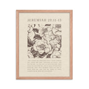 Jeremiah 29:11 - Floral On Beige  