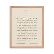 Psalm 23 On Beige Background  
