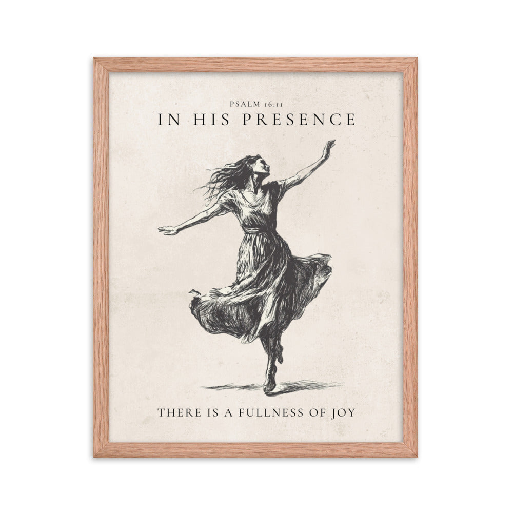 Psalm 16:11 Dancer Art On Beige Background  