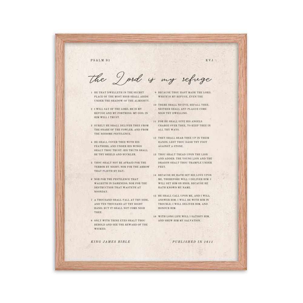 Psalm 91 KJV Entire Chapter On Beige  