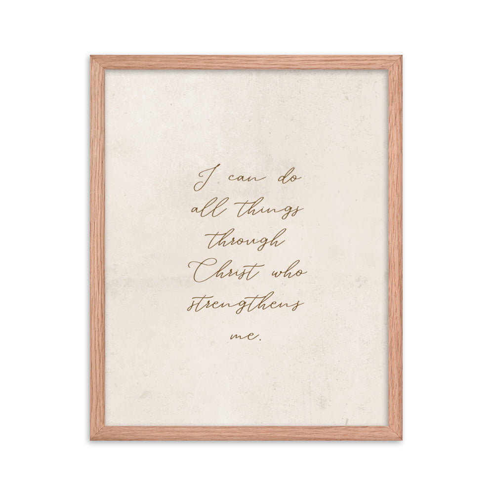 Philippians 4:13 On Beige Background  