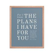 Jeremiah 29:11 Warm Blues Slate Gray 16x20