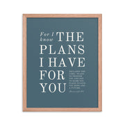 Jeremiah 29:11 Warm Blues Cadet Blue Blue 16x20