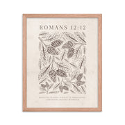 Romans 12:12 Floral On Beige  