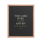 Psalm 27 Quote On dark Background 16x20