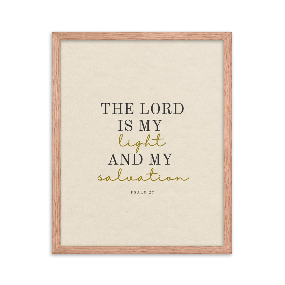 Psalm 27 Quote On light Background 16x20