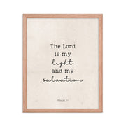 Psalm 27 Quote In Print And Script Lettering On Beige  