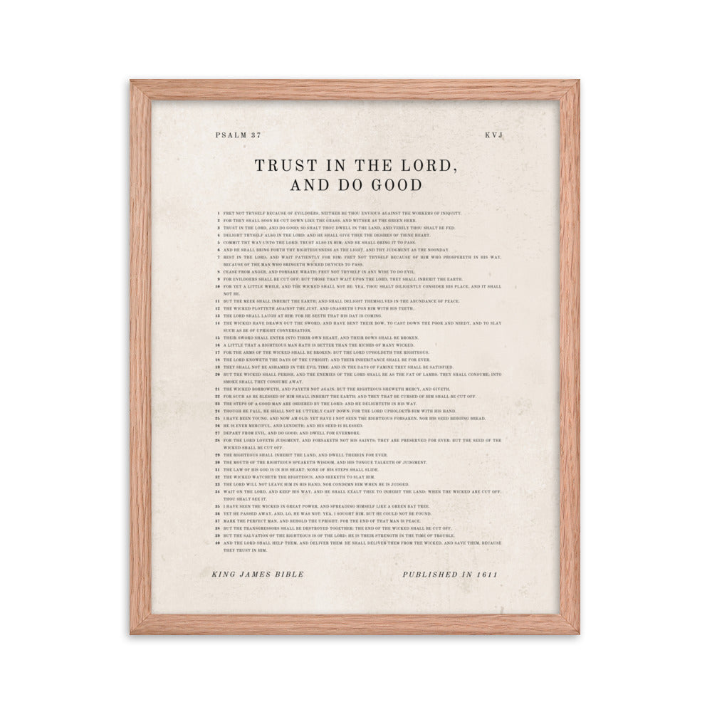 Psalm 37 Entire Chapter On Beige  