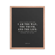 John 14:6 Black 16x20