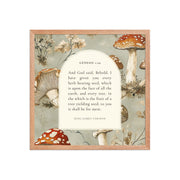 Genesis 1:29 Botanical Mushrooms Background  