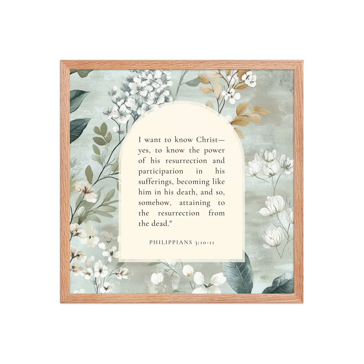 Philippians 3:10-11 –  Vintage Flower Arche  