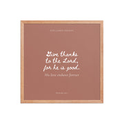 Psalm 136:1 Bible Verse on Red Background    Unframed Matte Paper / 5"x7"-Unframed Matte Paper / 8″×10″-Unframed Matte Paper / 10″×10″-Unframed Matte Paper / 11″×14″-Unframed Matte Paper / 12″×12″-Unframed Matte Paper / 12″×16″-Unframed Matte Paper / 12″×18″-Unframed Matte Paper / 14″×14″-Unframed Matte Paper / 16″×16″-Unframed Matte Paper / 16″×20″ 