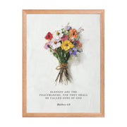 Matthew 5:9 With Flower Bouquet  