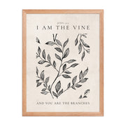 John 15:5 Vintage Floral On Beige Background