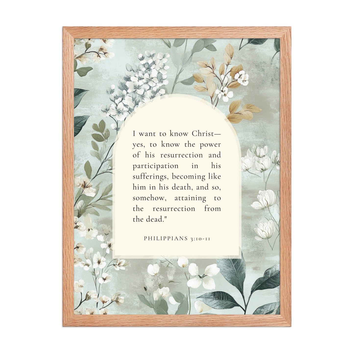 Philippians 3:10-11 –  Vintage Flower Arche  