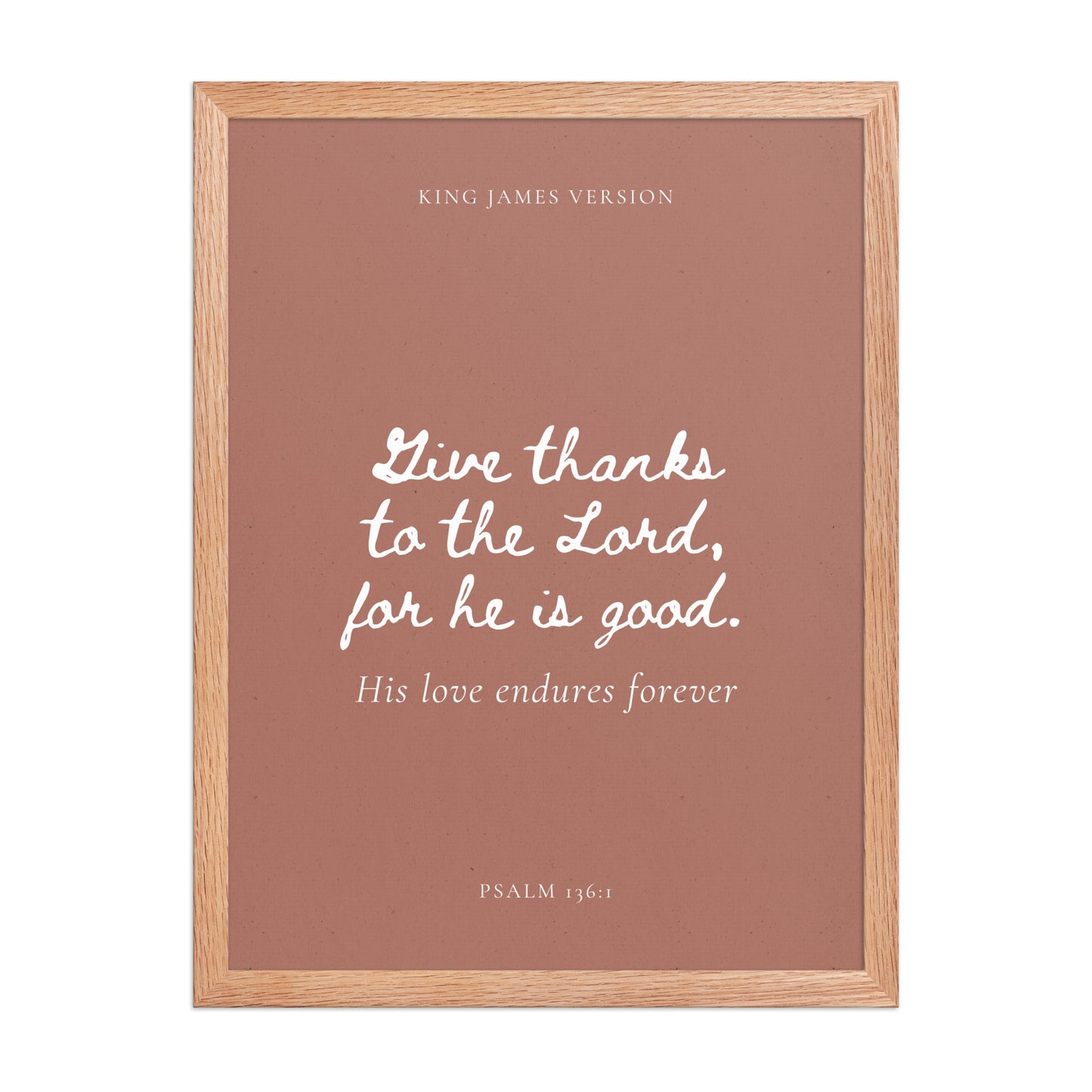 Psalm 136:1 Bible Verse on Red Background    Unframed Matte Paper / 5"x7"-Unframed Matte Paper / 8″×10″-Unframed Matte Paper / 10″×10″-Unframed Matte Paper / 11″×14″-Unframed Matte Paper / 12″×12″-Unframed Matte Paper / 12″×16″-Unframed Matte Paper / 12″×18″-Unframed Matte Paper / 14″×14″-Unframed Matte Paper / 16″×16″-Unframed Matte Paper / 16″×20″ 