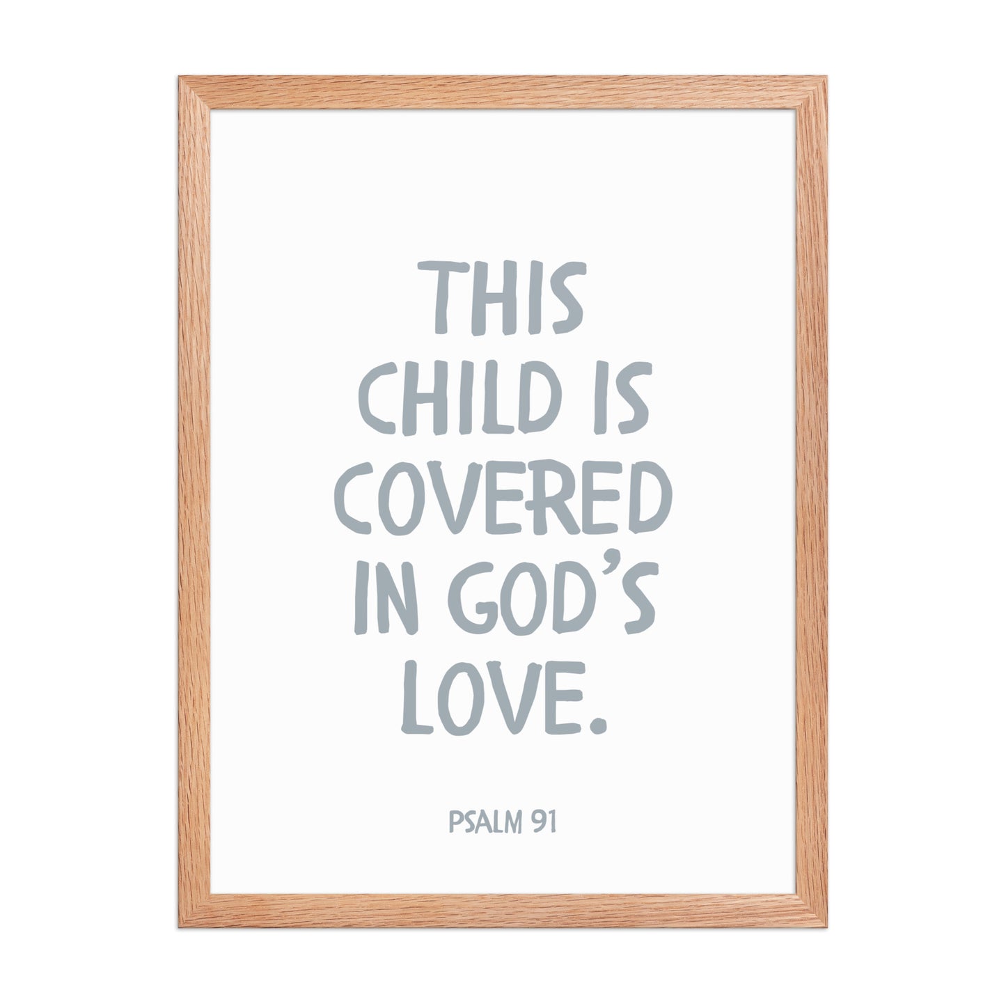 Psalm 91 Verse - A Soft Nursery Wall Art Print