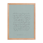 “Abound in Love” – Philippians 1:9–11 KJV Scripture Wall Art