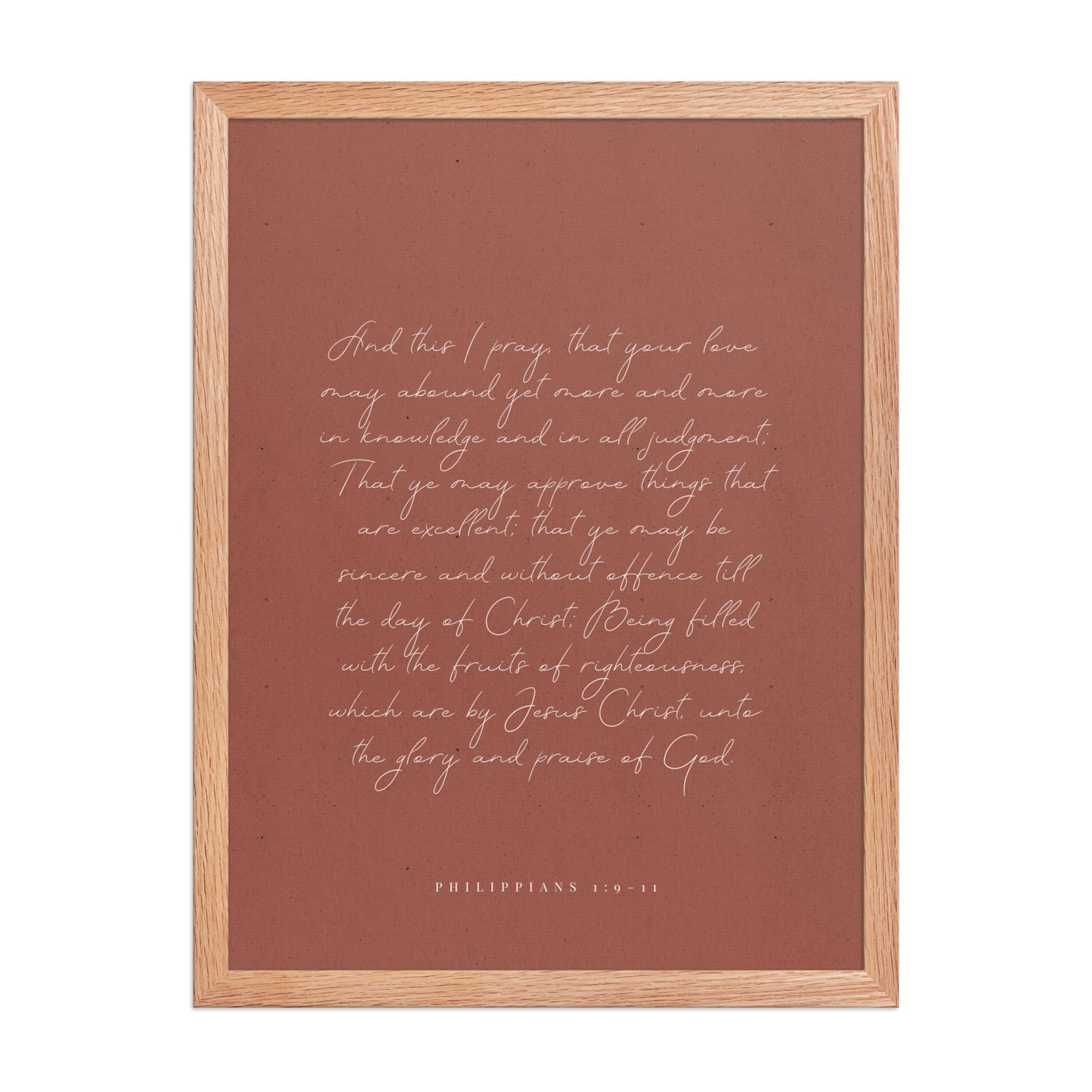 “Abound in Love” – Philippians 1:9–11 KJV Scripture Wall Art