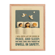 Psalm 4:8 Nursery Wall Art    Unframed Matte Paper / 8″×10″-Unframed Matte Paper / 11″×14″-Unframed Matte Paper / 12″×16″-Unframed Matte Paper / 12″×18″-Unframed Matte Paper / 16″×20″ 